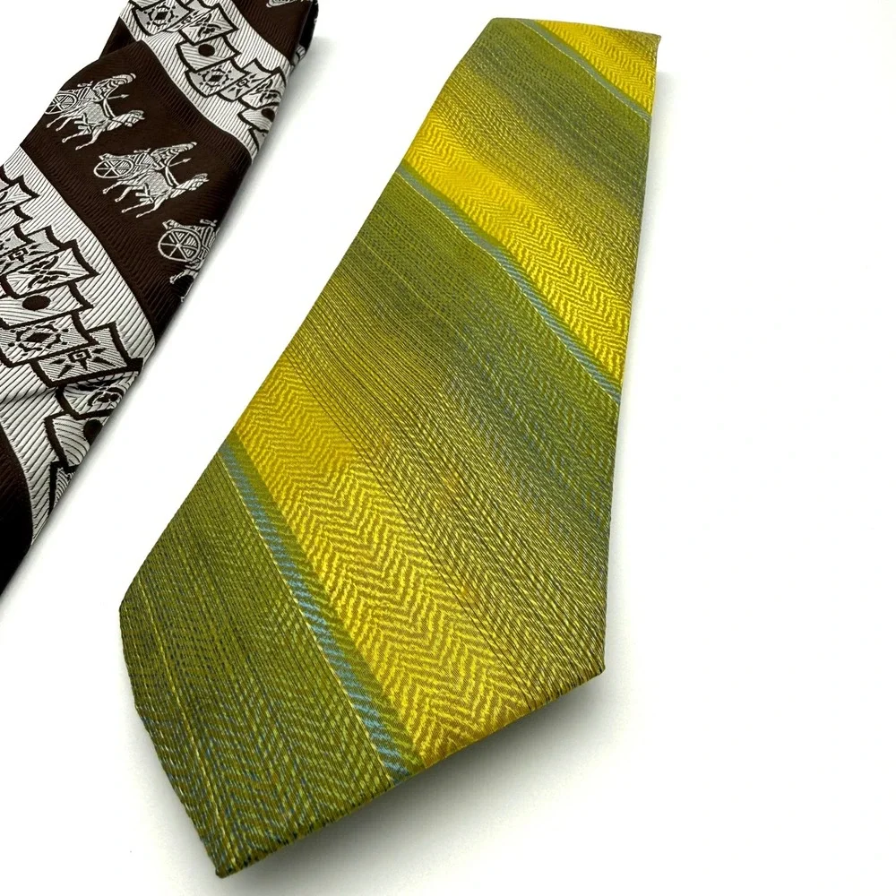 Vintage 60s/70s -Men's Necktie Lot of 3 Wembley JCPenney Wide Retro Ties